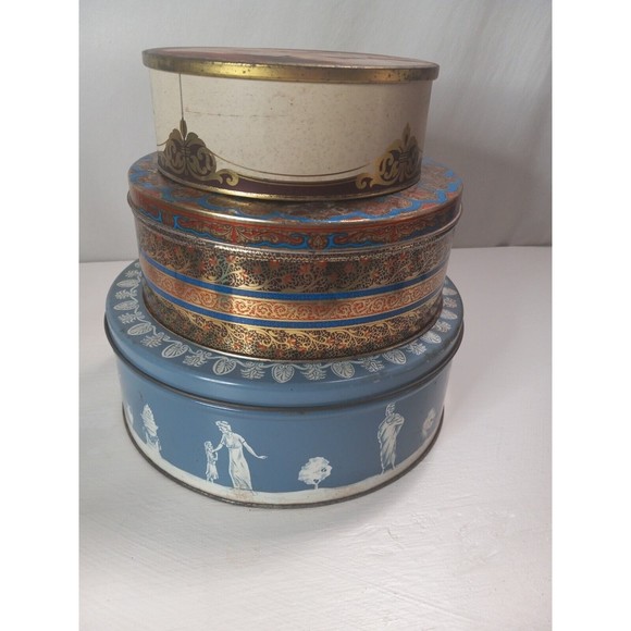 Vintage tin lot Hostess Cake Continental Baking, Thorne, Atlantic Can Co, Jasper - Picture 9 of 10